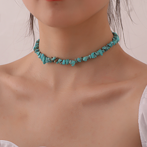 Handmade Irregular Turquoise Necklace